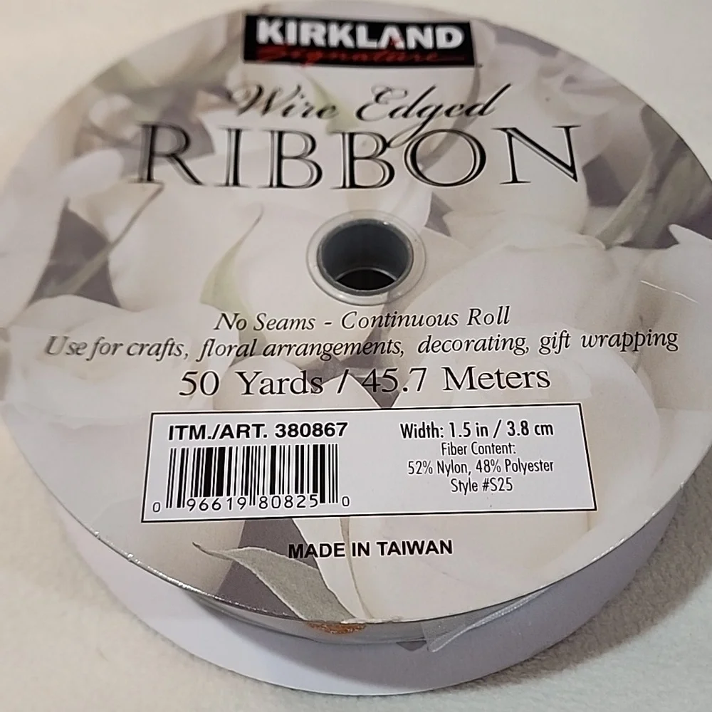 4 Rolls Kirkland Wire-edged Ribbon, 1-1/2